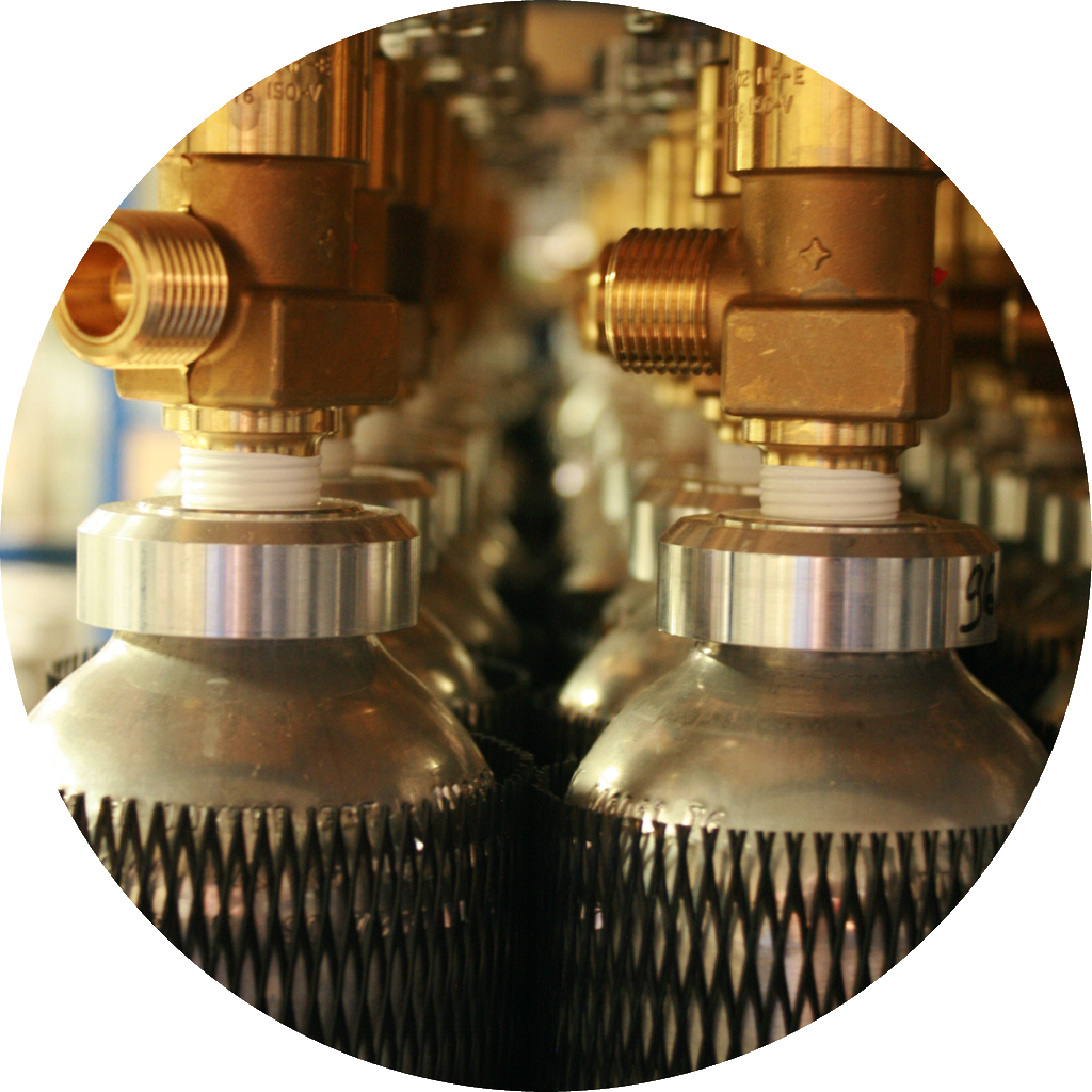 Deuterium gas cylinder