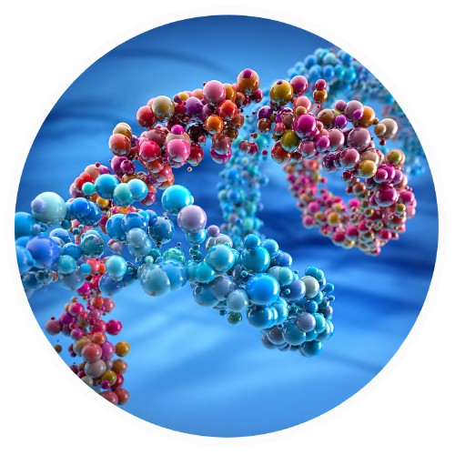 DNA and metabolic research illustration